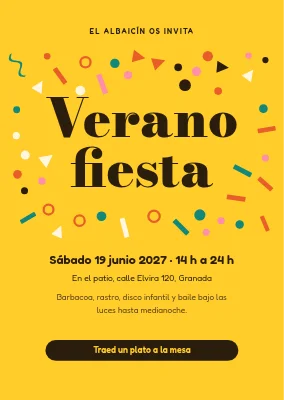 Fiesta de verano en el patio — confeti