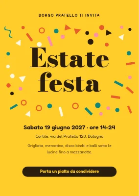 Festa d'estate nel cortile — coriandoli