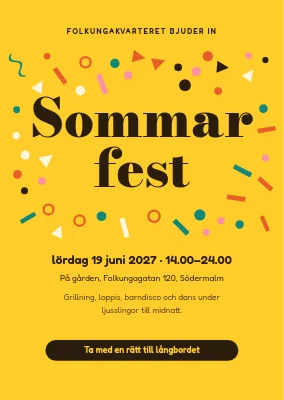 Sommarfest på gården — konfetti