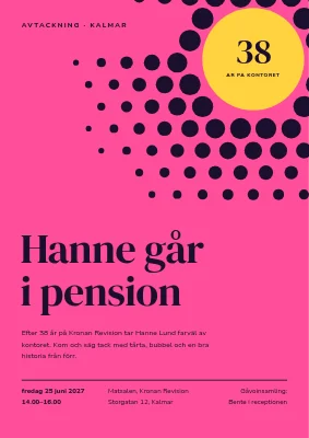 Pensionsavtackning — stämplar ut för gott