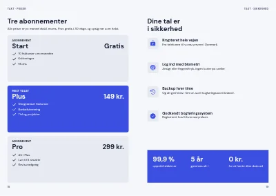 Side 18–19 af Brugerguide til app for små virksomheder – 20 sider