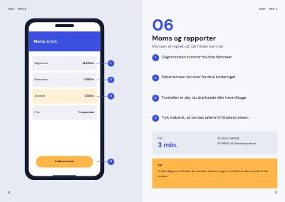 Side 14–15 af Brugerguide til app for små virksomheder – 20 sider