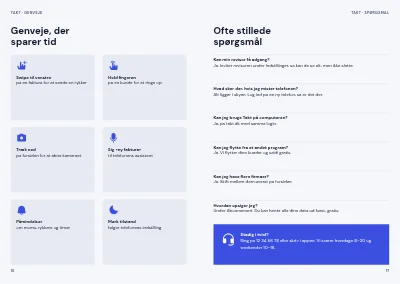 Side 16–17 af Brugerguide til app for små virksomheder – 20 sider