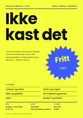Reparasjonskafé — ikke kast det