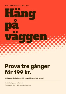 Klättergym — prova bouldering