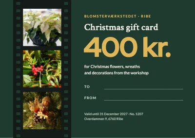 Christmas gift card — florist