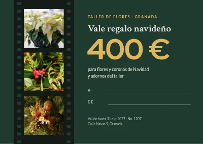 Tarjeta regalo de Navidad — floristería