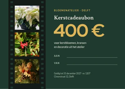 Kerstcadeaubon — bloemist