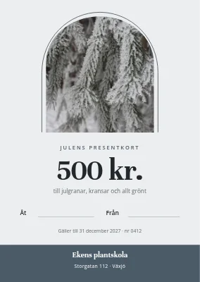 Julklappskort — handelsträdgård