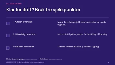 Side 4 av Arbeidsflyt for workshop