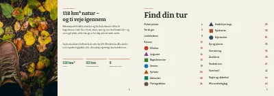 Side 2–3 af Vandreguide til nationalpark – 48 sider