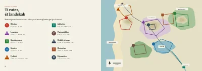 Side 4–5 af Vandreguide til nationalpark – 48 sider