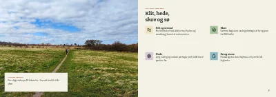 Side 8–9 af Vandreguide til nationalpark – 48 sider