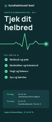 Roll-up til sundhedstjek for ældre — tjek dit helbred