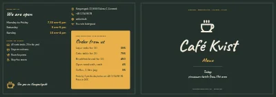 Cover of Menu for a café – 8 pages