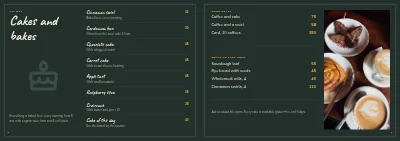 Pages 6–7 of Menu for a café – 8 pages