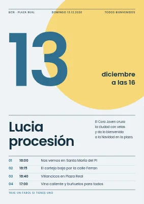 Procesión de Santa Lucía — cuadrícula suiza