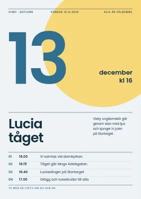 Luciatåg — schweiziskt rutnät