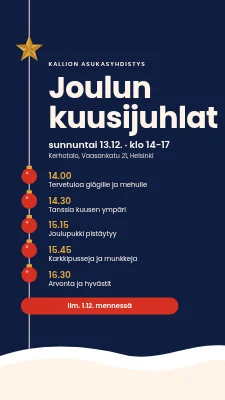 Joulukuusijuhla — ohjelma narussa