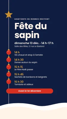 Fête du sapin — programme sur une ficelle