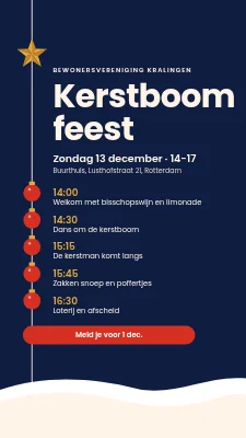 Kerstboomfeest — programma aan een touwtje