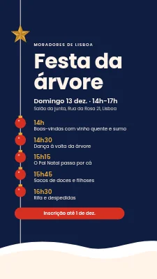 Festa da árvore de Natal — programa num fio