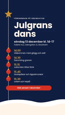 Julgransplundring — program på snöre