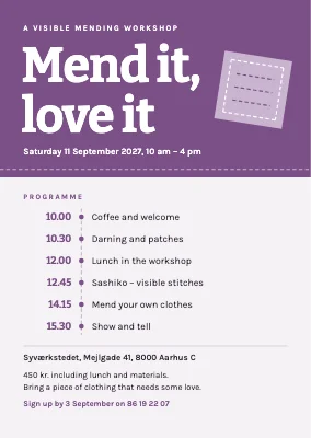 Workshop invitation — visible mending
