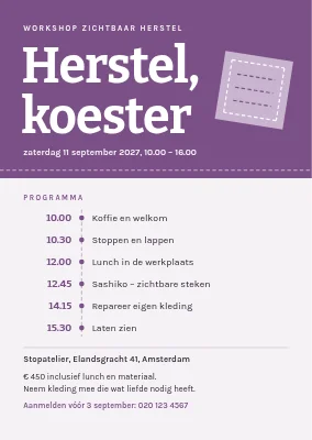 Workshopuitnodiging — zichtbaar herstellen