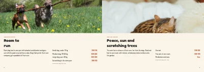 Pages 4–5 of Brochure for a pet boarding kennel – 8 pages