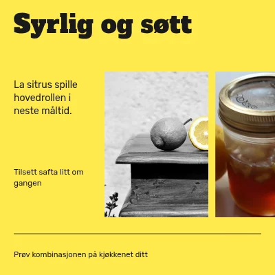 Skarp og søt · oppskriftsmarked