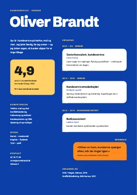CV til kundeservice — chattråd