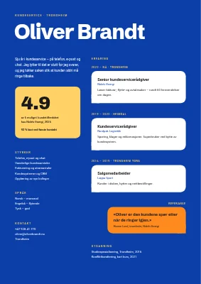 Kundeservice-CV — chattråd