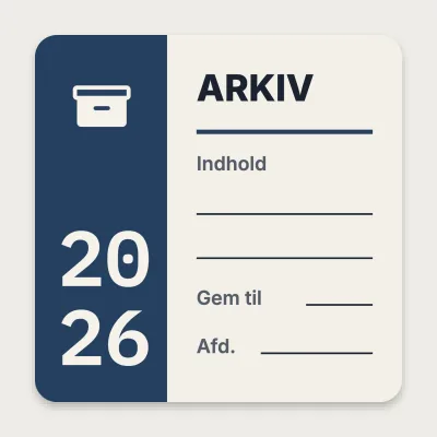Arkivkasse med årstal