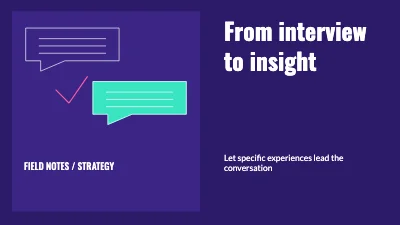 Page 1 of From interview to insight