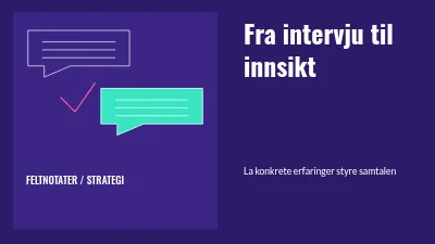Side 1 av Fra intervju til innsikt