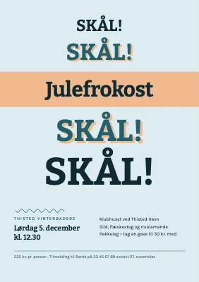 Julefrokost — skål der vokser