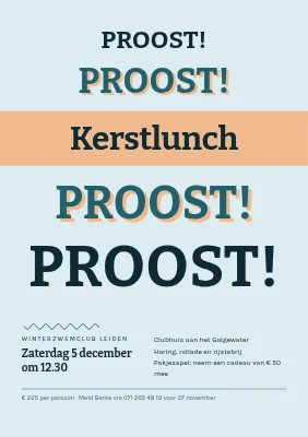Kerstlunch — groeiende proost