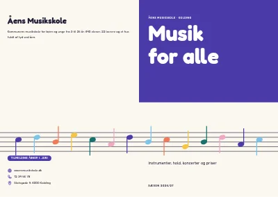 Omslag af Sæsonprogram for musikskole – 16 sider