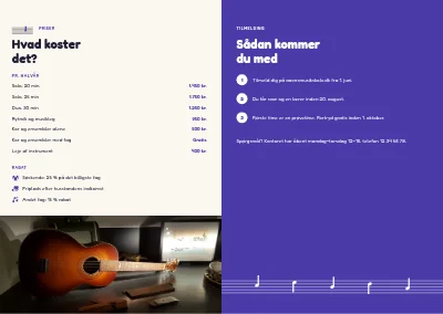 Side 14–15 af Sæsonprogram for musikskole – 16 sider