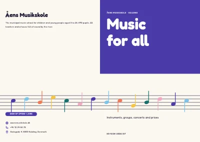Umschlag von Season programme for a music school – 16 pages