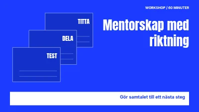 Sida 1 av Mentorskap med riktning