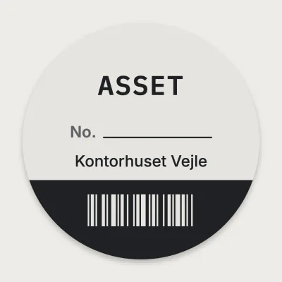 Asset tag with barcode
