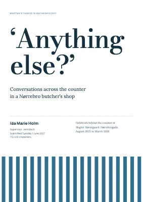 Master’s thesis — Nørrebro butcher’s shop