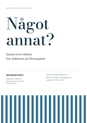 Masteruppsats — slaktarbutik på Nørrebro