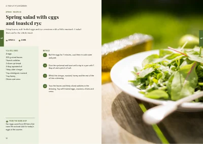 Pages 24–25 of Cookbook for a farm shop – 96 pages