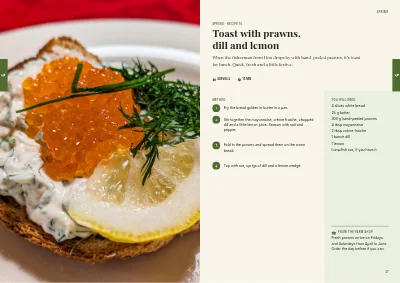 Pages 26–27 of Cookbook for a farm shop – 96 pages