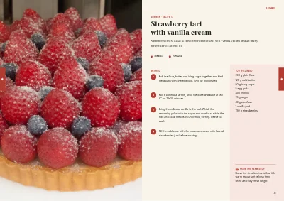 Pages 34–35 of Cookbook for a farm shop – 96 pages