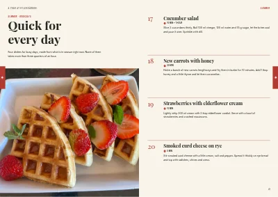 Pages 40–41 of Cookbook for a farm shop – 96 pages