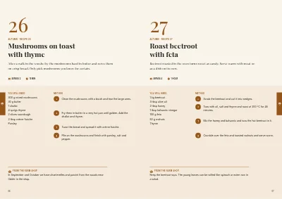 Pages 56–57 of Cookbook for a farm shop – 96 pages